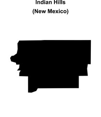 Indian Hills (New Mexico) blank outline map