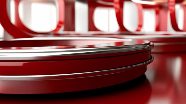 Red Tech Abstract Studio Background Video