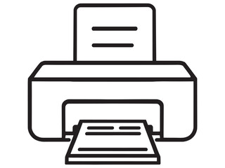 Vector Printer Icon With Details