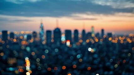 As the music builds the city skyline becomes a blurred frenzy of movement and lights.