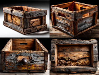 old wooden box with lock