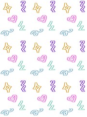 seamless pattern with colorful hearts