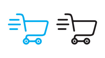 blue shopping cart icon