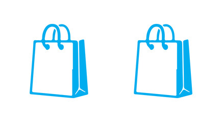 vector shopping bags with blank label
