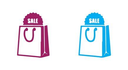 set of colorful shopping bags icon vector illustration eps 10