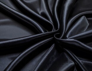 Black Satin Fabric Swirl