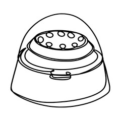 Microcentrifuge one line art drawing 