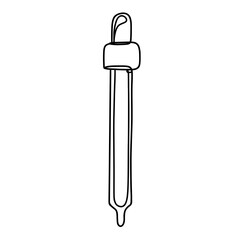 Dropper continuous one line art drawing