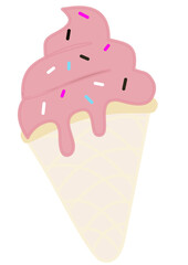 strawberry pink ice cream