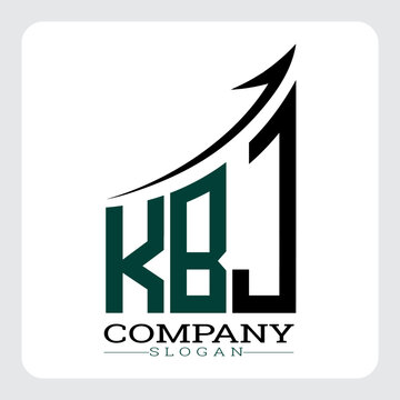 KBJ Company Logo Design Growth vector, KBJ Upward Arrow Business Success Logo vector, KBJ Corporate Branding Logo , KBJ logo design, KBJ simple and modern logo, KBJ business finance logo design, etc.