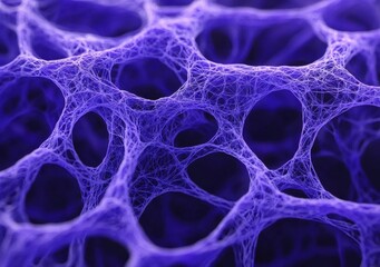 Abstract Purple Structure of Interconnected Networks and Cells