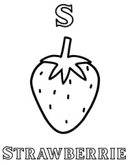 Strawberrie Coloring Page