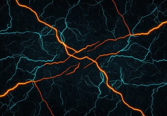 Abstract Background of Electric Energy with Bright Light Strands