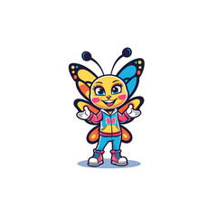 funny cartoon butterfly