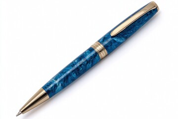 Elegant Blue Pen with Gold Accents for Writing and Gift Giving