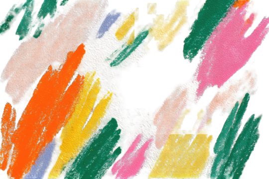 Abstract colorful brushstrokes, vibrant hues,  overlapping shapes