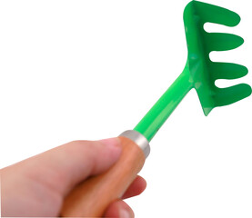 garden tools on transparent background