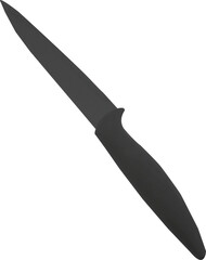 black knife on transparent background