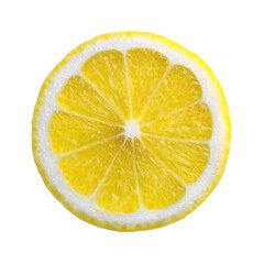 slice of lemon on transparent background