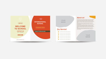 Bifold Brochure for Back to School Design Template
