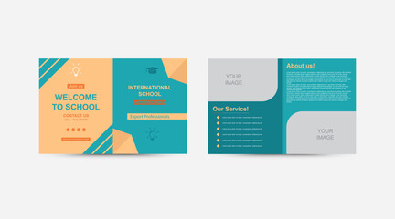 Bifold Brochure for Back to School Design Template