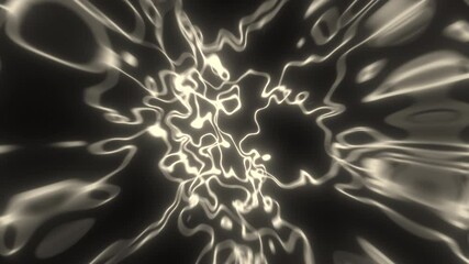 Golden energy vibrating and pulsating on black background