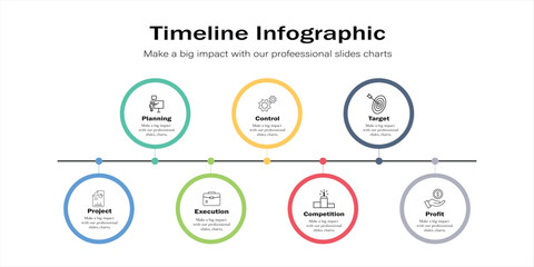 Modern Infographic Timeline Report Template – Vector Layout for Business Presentations, Project Milestones, Annual Reports, and Data Visualization Design