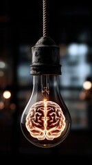 Brain Light Bulb Concept