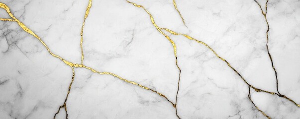 Obraz premium Elegant White Marble with Gold Veins and Textures for Design Use