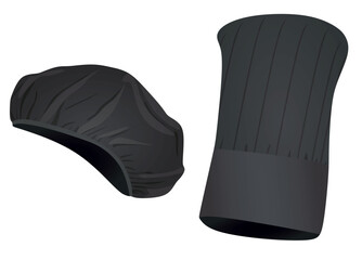 Chief hat set on white background, vector	