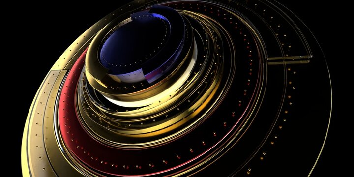 Abstract futuristic hi-tech motion technology background with Modern illustration of cityscape, world map with high rise architecture on skyline	
