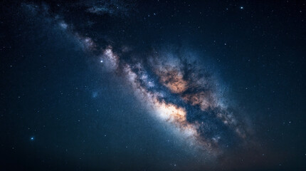 Fototapeta premium Milky way with million stars at night