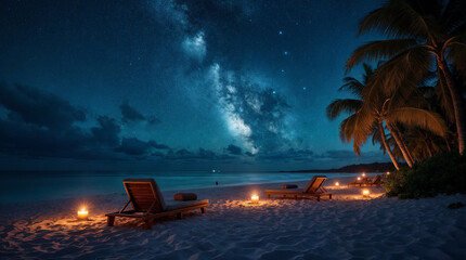 Obraz premium Milky way with million stars at night