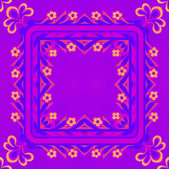 pink background with a frame