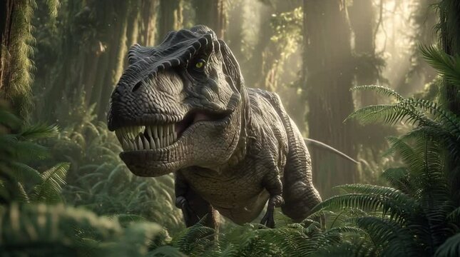 Tyrannosaurus Rex, AI generated video