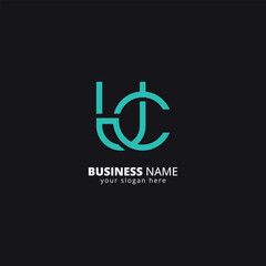 Alphabet U and C Letter Combination Logo, Stylish Corporate Symbol.
