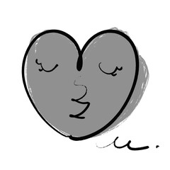 vector illustration of a black heart