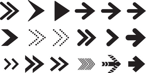 Diverse Arrow Collection Navigating Forward Direction Pointing the Way A Multitude of Designs