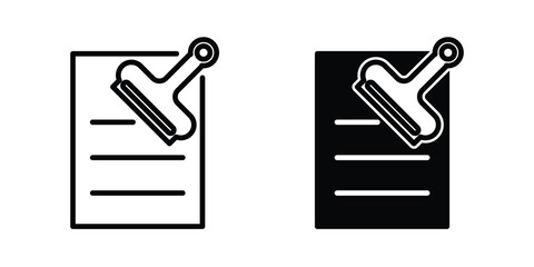 Paper clip icon template