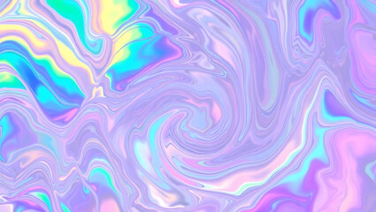 Obraz premium Holographic Rainbow Swirl Abstract Background Texture