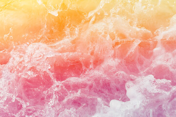 Fototapeta premium Vivid 3D abstract wave of glossy pink and orange liquid with a smooth, flowing texture. Perfect for modern design, cosmetics visuals, digital art, or futuristic concept backgrounds.