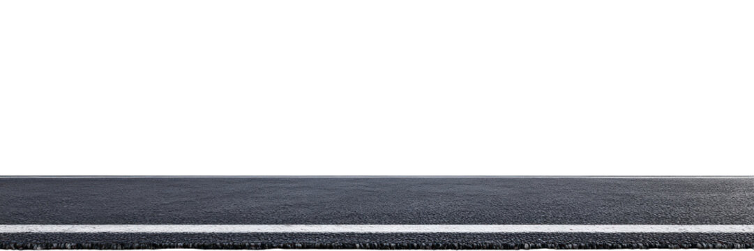 PNG Real asphalt road empty white line. - Powered by Adobe