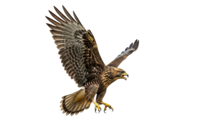 Isolated hawk landing