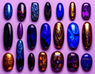Unique multi-colored gemstones 18
