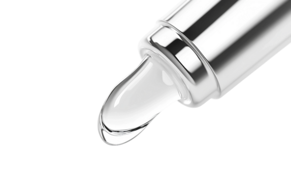 Detailed view of a sleek skincare lotion pump with a gentle soft tip ensuring controlled and hygienic release of hydrating skincare product isolated on transparent background PNG