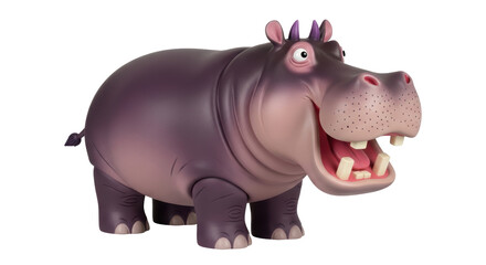 Isolated Hippo Cartoon