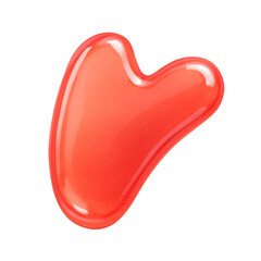3D Translucent Heart Icon in Red on Transparent Background with Glossy Finish Representing Love Passion or Affection Visualizing a Romantic Concept