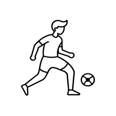 Obraz premium football player dribbling a ball