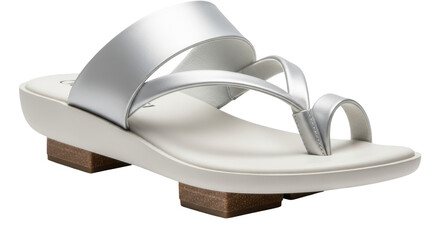 Isolated Silver Sandals