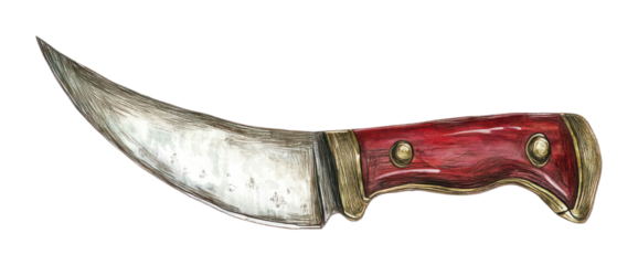 PNG Retro knife blade illustration weaponry.